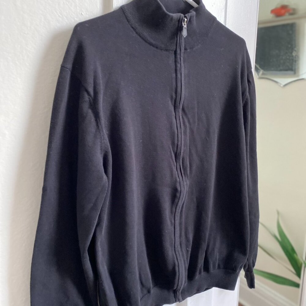 Men's Beautiful Black Zip-Up Cardigan